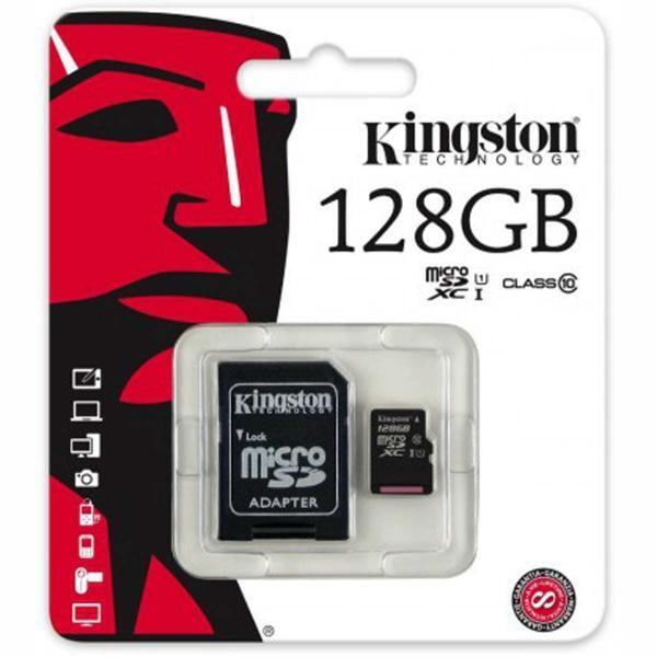 Kingston MicroSDHC Card w/ Adapter - 128GB - Class 10