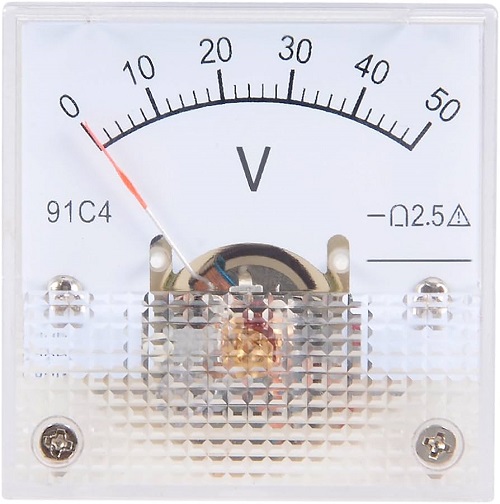 0-50V DC Analog Panel Voltage Meter