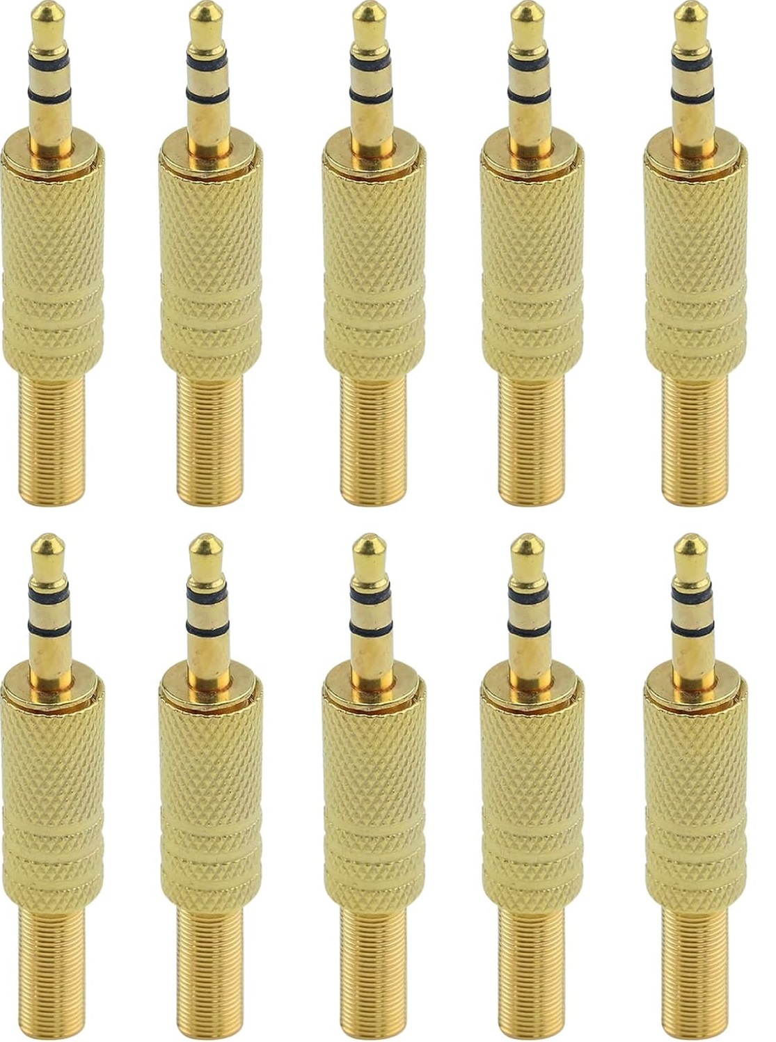 10pk 3.5mm Stereo Plugs, Gold Plated (A230G)