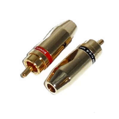 RCA Plug 6mm GOLD, 2pk