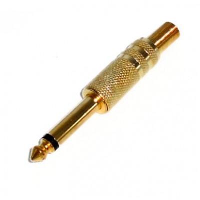 1/4" Mono GOLD Plug with Spring