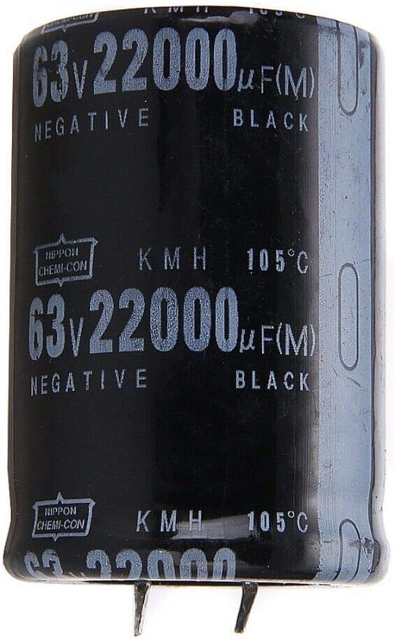 22000uF, 63V Aluminum Electrolytic Capacitor, Snap Mount