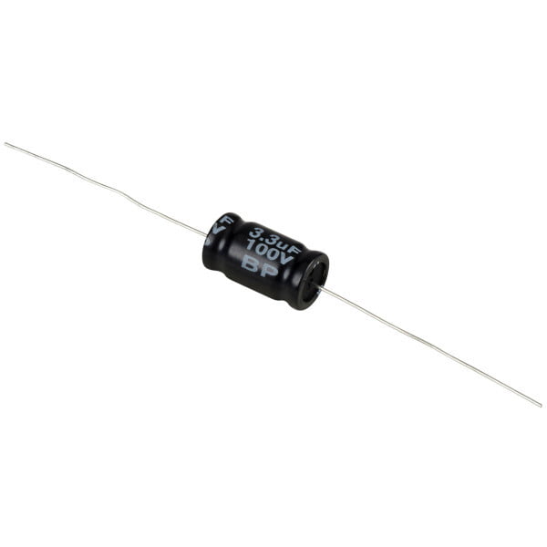 3.3uF, 100V Axial NP Electrolytic Capacitor