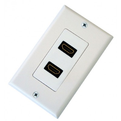 2 HDMI Female Decora Wall Plate