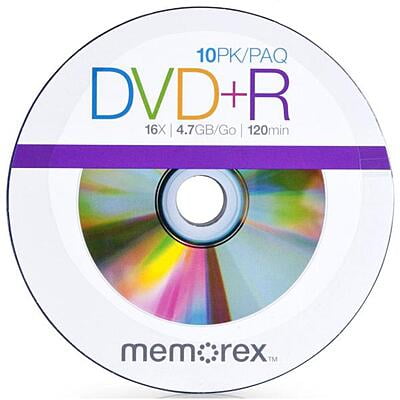 10 Pack of Memorex DVD+R