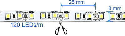 2835 5M 600LEDs LED Strip DC12V 120LEDs/m Home Waterproof IP65 Lamp Strip Flexible And Cuttable Soft Lamp Bar
