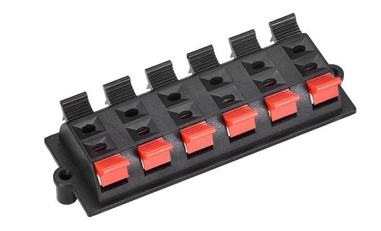 2 Row 12 Way Spring Speaker - Receiver Terminal Block