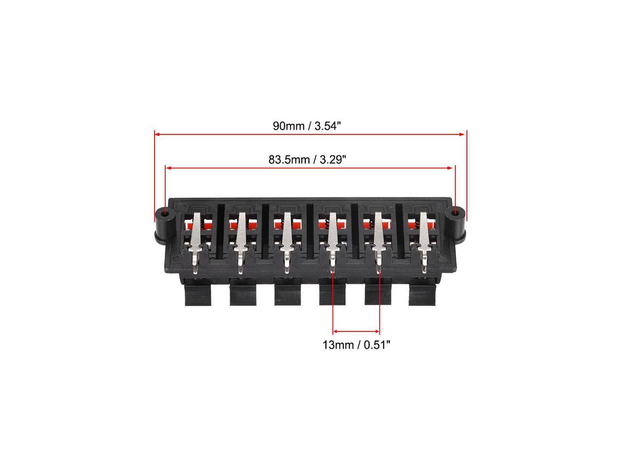 2 Row 12 Way Spring Speaker - Receiver Terminal Block