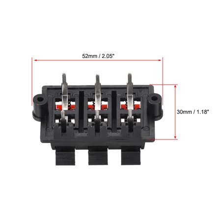 6 Way Spring Speaker - Receiver Terminal Block