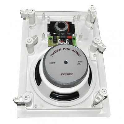 YW-6300C: 6" In-Wall Speaker With Tweeter & Grill