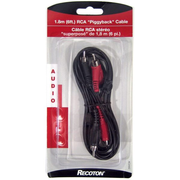 Recoton 6' RCA Piggyback Stereo Audio Cable