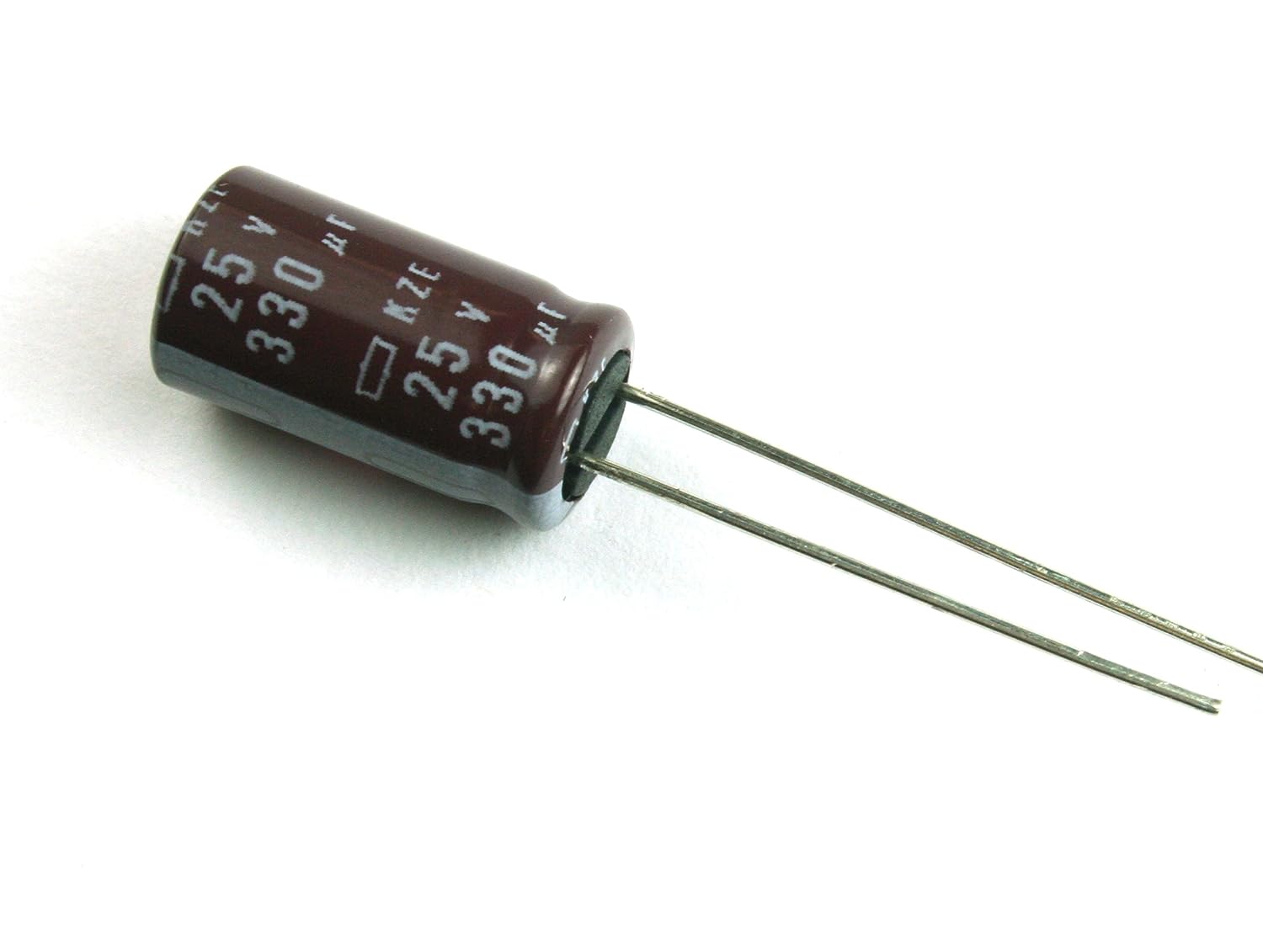 330uF, 25V Aluminum Electrolytic Radial Capacitor