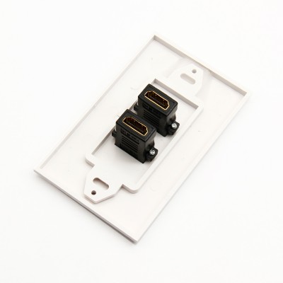 2 HDMI Female Decora Wall Plate