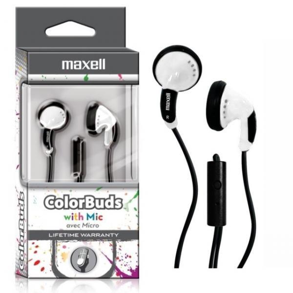 Maxell ColorBuds w/ Microphone - Purple