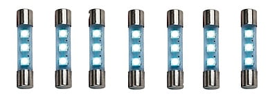 7-Pack 8VAC LED Fuse Lamp, Cool Blue (L-12/LEDCB)