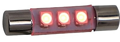 8VAC LED Fuse Lamp, Red (L-12/LEDRD)