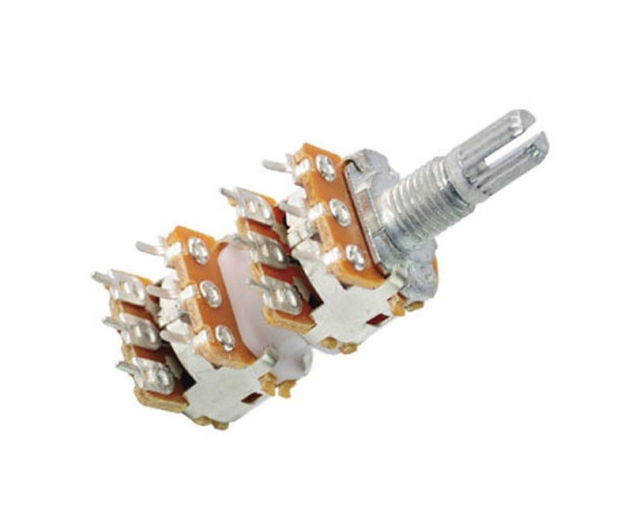 16mm PC Mount Quad Potentiometer, 20mm Shaft