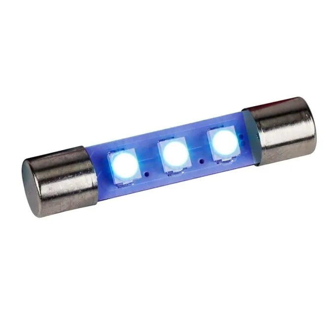 8VAC LED Fuse Lamp, Royal Blue (L-12/LEDRB)