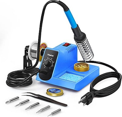 Anti-Static Soldering Iron Station Kit with On-Off Switch Temperature Adjustable