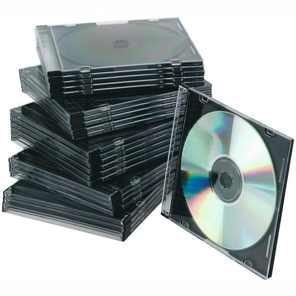 CD/DVD Jewel Case - Black w/ Clear Cover