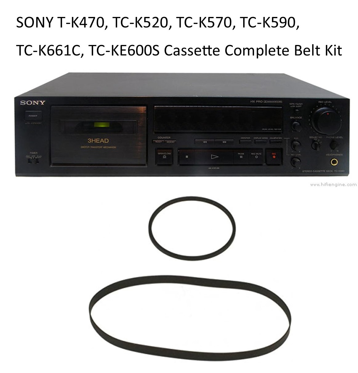 SONY TC-K470, TC-K520, TC-K570, TC-K590, TC-K661S, TC-KE600S Cassette Belt Kit