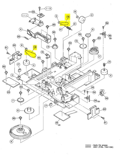 Yamaha CD Player Belt Kit (2 belts)